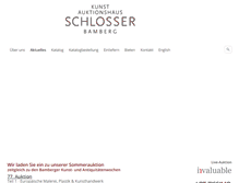Tablet Screenshot of kunstauktionshaus-schlosser.de